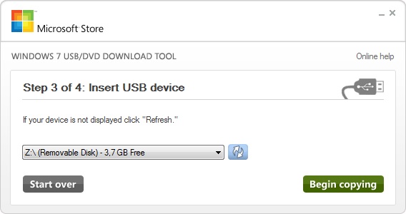 Windows 7 USB DVD Tool шаг3